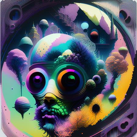 circular design, vector art, (pastel full-bleed illustration of dark plague aliens as bored as bored can be); character design by Beksinski, Caravaggio, Max Ernst, Charles Vess; simple line art, flat illustration, digital print, radiant; art inspired by Dan Mumford, Rutkowski, Roy Lichtenshtein, Ismail Inceoglu; mixed media, gouache, 128k, cinema 4d, uhd, hd hdr, microfilm, polaroid, loose gestures, inkpunk, CGSociety, solarpunk, crispy quality, sharp, muted, volumetric lighting, intricate, ample negative white space, doodle, zendoodle, Louis Rhead, as a logo   <lora:VectorAliens-05:1> <lora:Blacklight_v1:1>