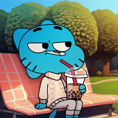 "The Amazing World of Gumball" Gumball Watterson Pony Diffusion v6 | Fix