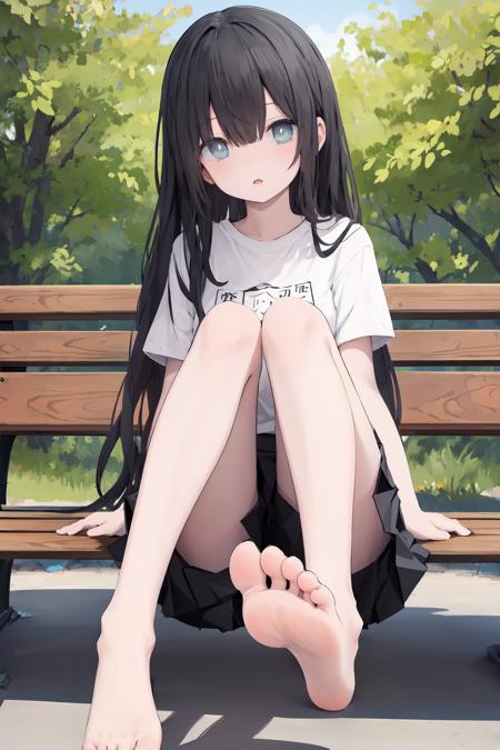 02400-4179329775-first_person_view,1girl,solo,full_body,black_long_hair,white_t-shirt,black_skirt,looking_at_viewer,looking_down,beautiful_eyes,s.png