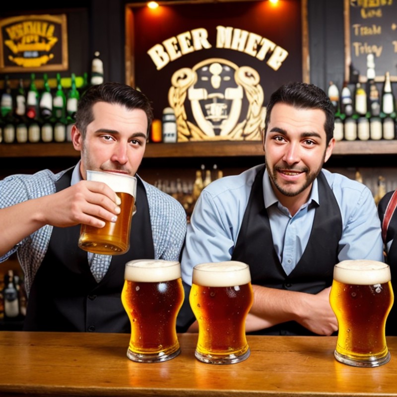 beer men drinking at the pub