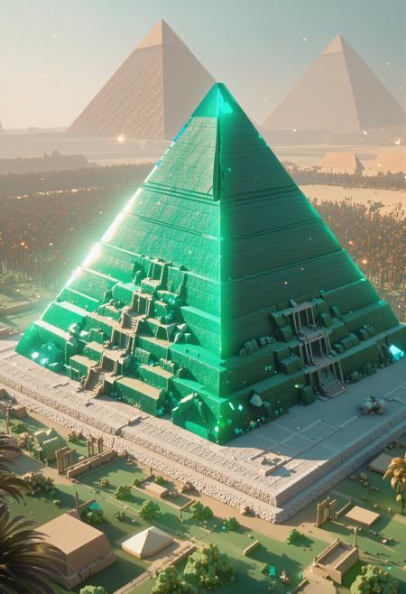 (by Roman Polanski:1.1) and (Wong Kar-Wai:0.7) , professional Redshift render, Heavenly, close-up shot of a (emeraldmorphï¼ , emeraldmorph, egyptian pyramids, pharaohs, details, surrealism:1.3) , it is covered in Fog, it is made from Event horizon telescope, Shrub background, crowded blossoms and city, Spring, soft focus, Romantic, attractive, Kinetic Pointillism, iridescent light, atmospheric perspective, Fujicolor, Turquoise lightning bolts, DayGlo pink and deep red flakes, contest winner, unreal engine