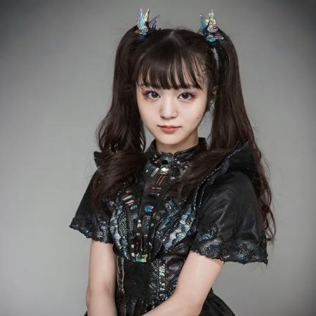 1girl,masterpiece, photorealistic, detailed, RAW color photo,(fully in frame:1.1),<lora:mo4kikuv4:1> young,idol, cute, twintails,black outfit,hq, hdr,asian, best quality