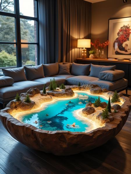 Waterfall Table | Creative Furnishing Flux1. d Lora v1.0