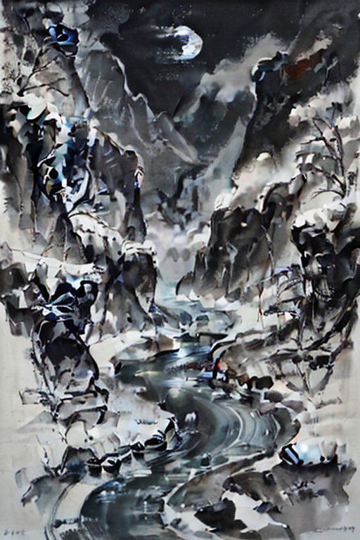 Ink wash Painting - Sumi-e Style LoRA image by Bilgegeyik