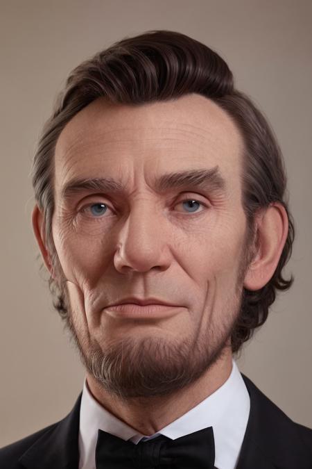 (lncln:1.2) man <lora:Lincoln1:0.85>, (portrait:1.1), High detail RAW color Photo, (eos:1.0), skin_pores, 8k high definition, highest quality, sharp focus, skin texture, detailed eyes, imperfections, hyperrealistic, incredibly detailed, big nose, big ears, american flag in background, wearing a suit and tie, wearing a big black top_hat