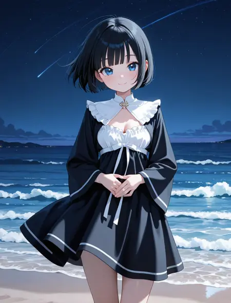 Black vintage-style pajamas