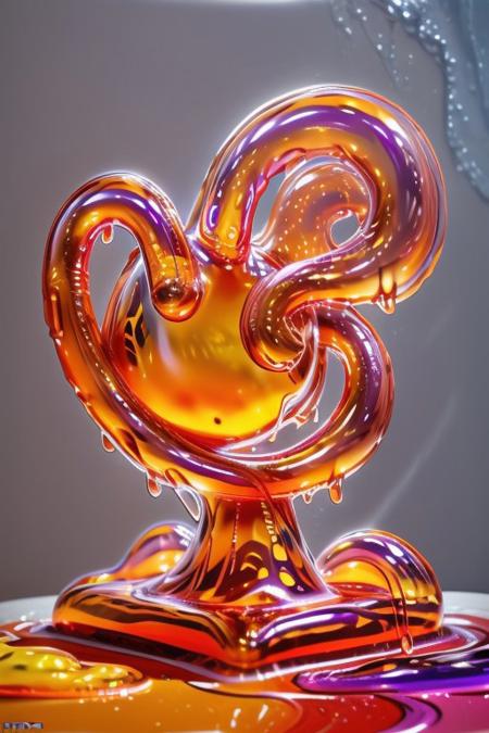 sl1m3d, score_9, score_8_up, score_7_up, high res image, masterpiece, best quality, (slime-morph:1.2), made of slime, exploding, slime explosion, shiny, glossy, wet, simple background, 
Ice,
