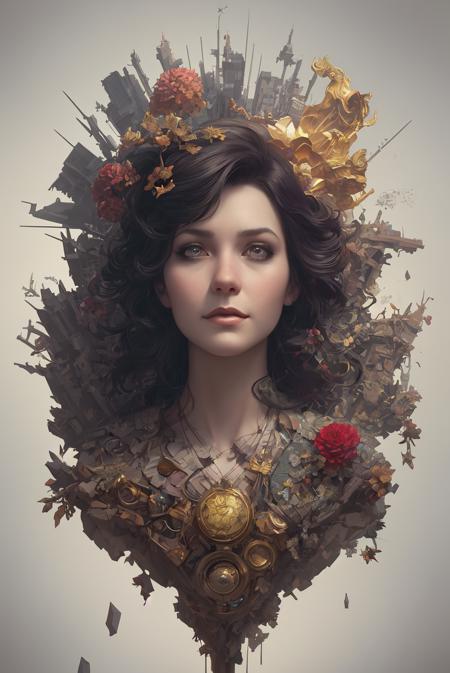 Fragmented Supernova - Fractured Shards of Crumbling Beauty" Beautiful; Voxel Fractals; Decadent; Hyper Detailed; Cubic; Complex; Fragments; shatterd,Surreal; Eldritch; Deep Colours; Cinematic; 8K; Photorealistic; By Tom Bagshaw; Ryohei Hase; Junji Ito; Sandra Chevrier; Beeple; Ralph Horsley; Roberto Ferri; Michael Kaluta; Victor Adame Minguez; Todd McFarlane; Alphonse Mucha; Erik Johansson. Octane Render; SFX; Ambient Occlusion; Photorealistic