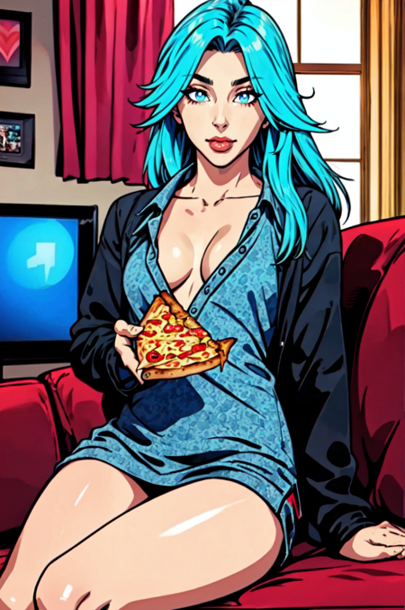 detailed face, detailed eyes, official art,   Pizza-TV-Couch  GenderFreeVibes  FunCensorship