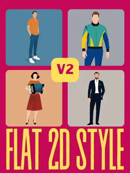 Flat 2d Style Cutout