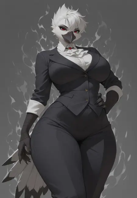 Snow Swan - Bird Furry Collection 1 : Voluptuous Edition (Illustrious)