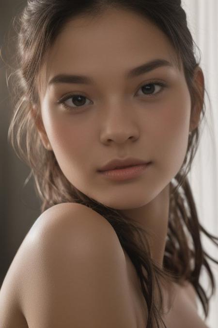 Beauty Photography: Focuses on well-lit, flawless skin and often used in beauty and cosmetics advertisements.<"shooting under very dark condition":1.8> with high iso, film, high key