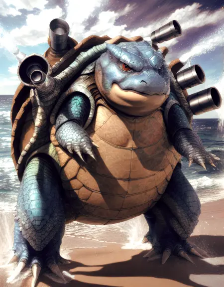 TORTANKPOKE - LORA for realistic Blastoise images
