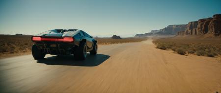 cinematic film still of  <lora:perfection style:0.3>
 <lora:detailed:0.1>
 <lora:Chiaroscuro Lighting Style:0.3>
 <lora:cyberpunk style v2:0.9>
 <lora:Cyberpunk Style:0.1>
In Cyberpunk city a futuristic car driving on a desert road,outdoors,no humans,shadow,ocean,ground vehicle,motor vehicle,car,vehicle focus , science fiction, futuristic setting, detailed background, dramatic light, dramatic shadow light, contrast, cinematic color, cinematic look, filmic, realistic, realism, perfection, perfect, different, cinematic, film, cinematography, artstation, Cyberpunk city style, Cyberpunk style, shallow depth of field, vignette, highly detailed, high budget, bokeh, cinemascope, moody, epic, gorgeous, film grain, grainy