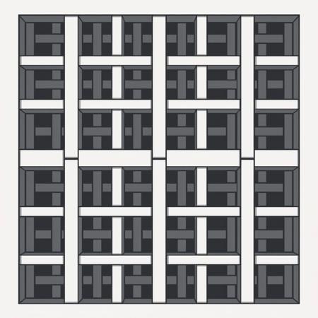 airvent floor grate bars the bars are layed out in a crosshatch grid pattern, overhead view, in a black and white lineart style as a tile from a video game tileset, viewed directly from overhead, flat 2D minimalist style
