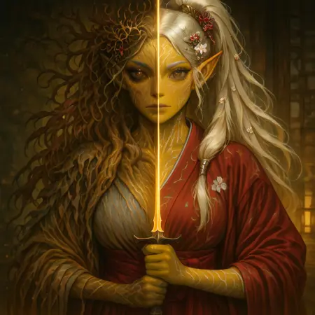 Duality - Screen Split With Sword | Shrekman Concepts Collection