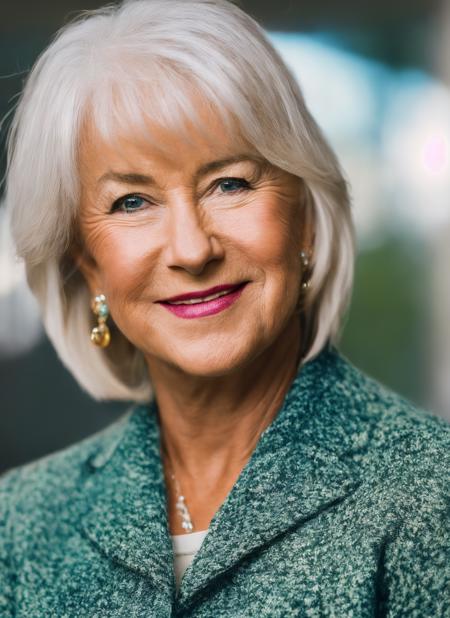 <lora:lora_helen_mirren:1.0> smooth, professional photograph of sks woman, ((detailed face)), (High Detail), Sharp, 8k, ((bokeh))