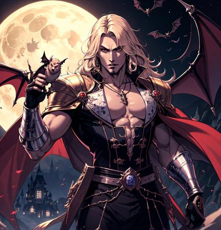 masterpiece, high quality, highres,absurdres, finely detail,manga,
castlevania,vampire killer,man,handsome,strong,warrior,starp,fighting stance,night,moon,castle,bats,art by kim hyung tae,