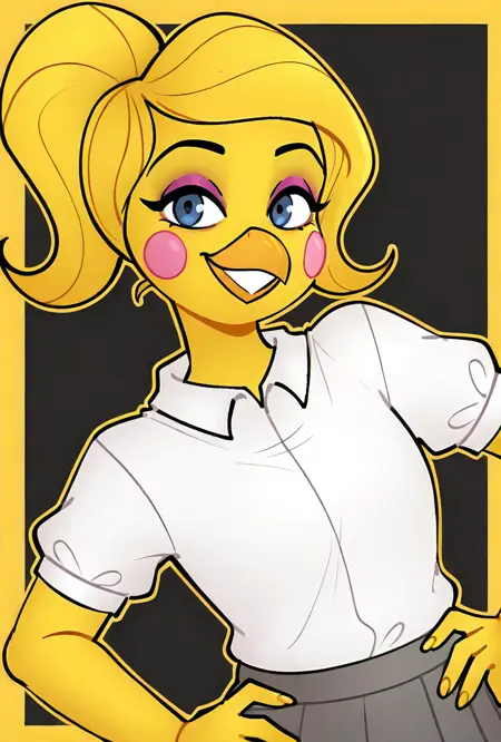 Highschool Toy Chica -- FNAF / Five Nights at Freddy's illust