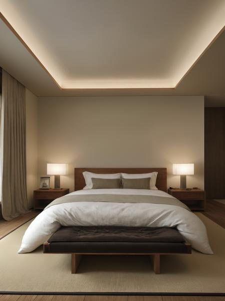 <lora:JJsJapaneseInterior_XL:1>,  ((best quality)),((masterpiece)),((realistic)), (((Japanese Interior)))  , no humans, floor, indoor, photorealistic, ceiling light,Masterpiece, high quality, best quality, authentic, ,windows , bed, pillow, chair,
