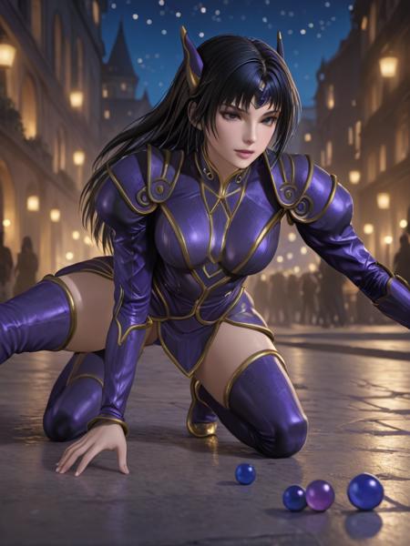 lodrose purple and gold armor headgear asymmetrical legging footwear
