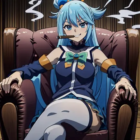 smoking on lounge chair