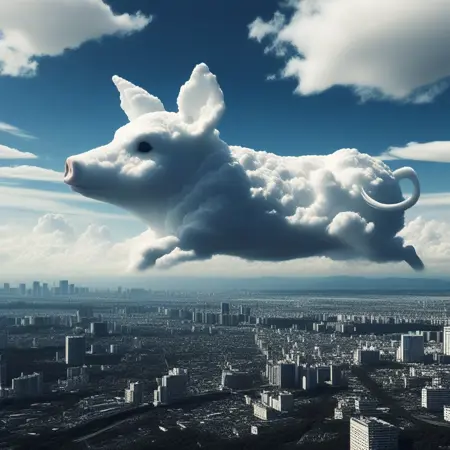 cityscape & character cumulonimbus cloud