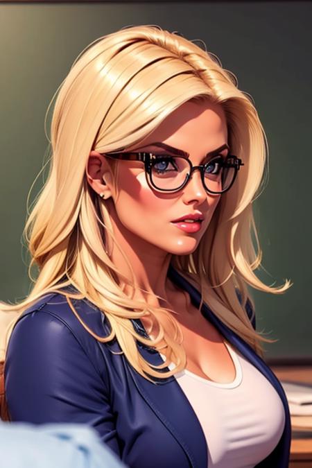 spectacled blonde