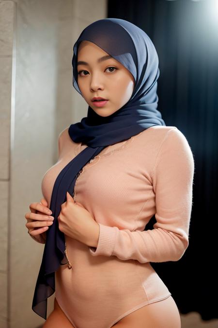 beautiful girl babe in hijab, RAW photo, (photorealistic:1.37, realistic), highly detailed CG unified 8K wallpapers, 8k uhd, dslr, soft lighting, high quality, film grain, Fujifilm XT3, (full body:0.9) (professional lighting:1.6)  <lora:oklinfa:1>