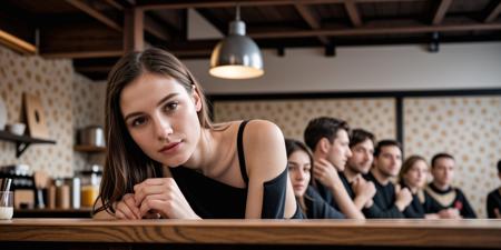 (RAW photo, best quality, highres), realistic shot of a large group of adult English soldiers waiting for their meal outside the galactic kitchen, (adults only), (very well-formed heads faces and eyes, outstanding symmetric human anatomy, realistic body movement),  4k 8k 16k 32k 64k, dslr, soft lighting, high quality, film grain, Fujifilm XT3,

