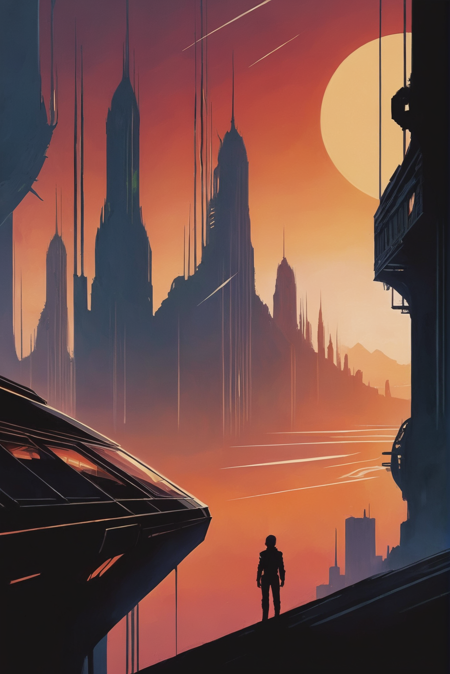 00148-937144625-minimalist_1980s_scifi_poster,_Industrial_loft_with_skyline_view_in_a_solemn_fantasy_city_beyond_the_beginning_of_the_universe,_.webp