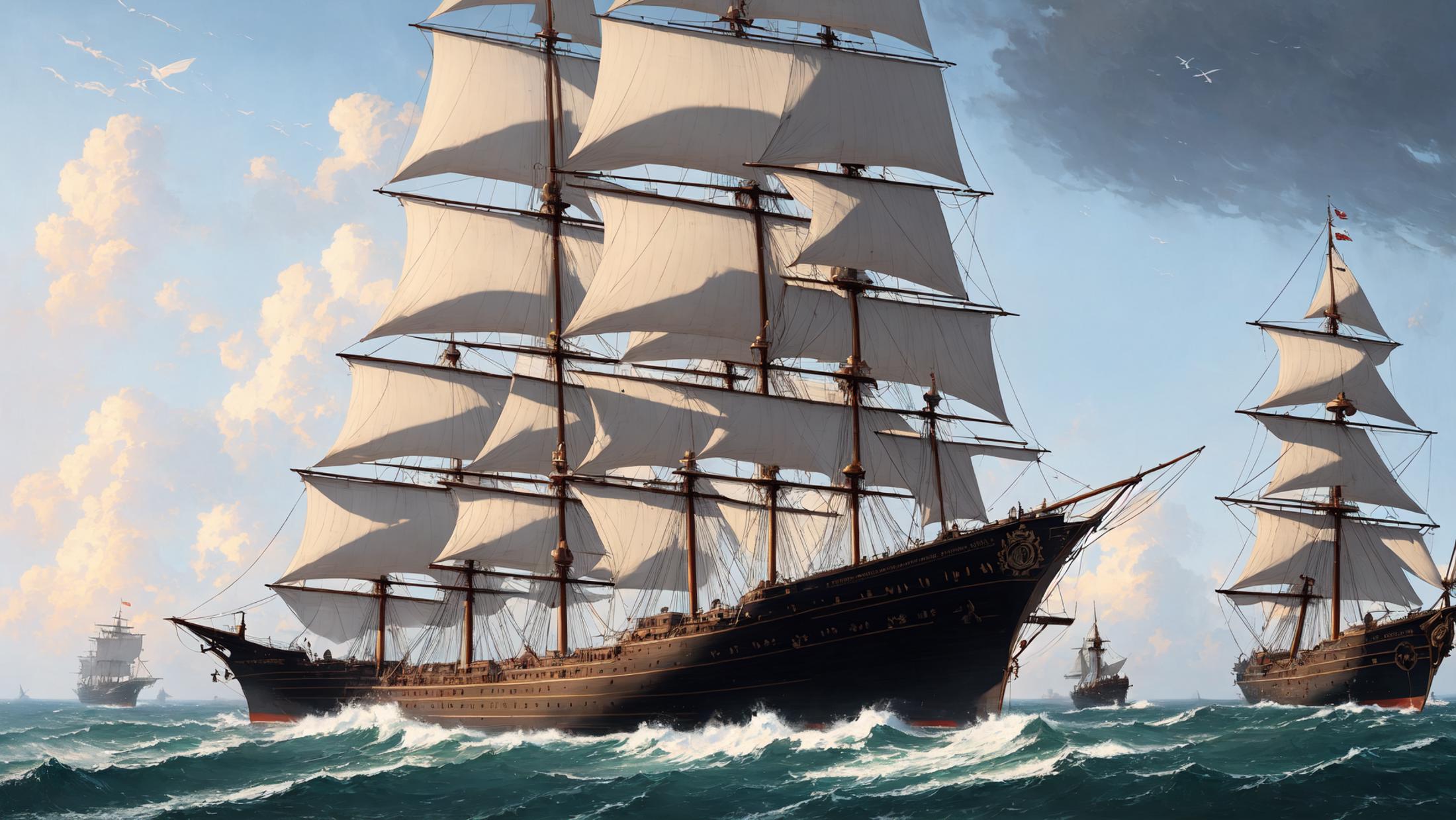 (extremely detailed CG unity 8k wallpaper), full shot photo of the most beautiful artwork of a ship at sea, the black Pear...