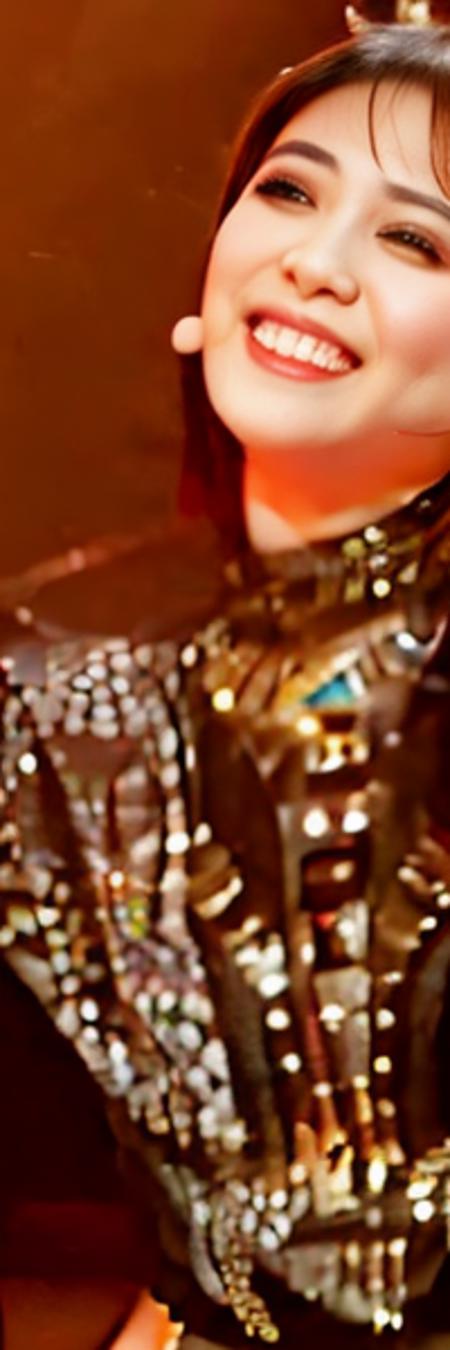 <lora:Moametal-10:1>   dancing girl with beautiful face smiling , full face