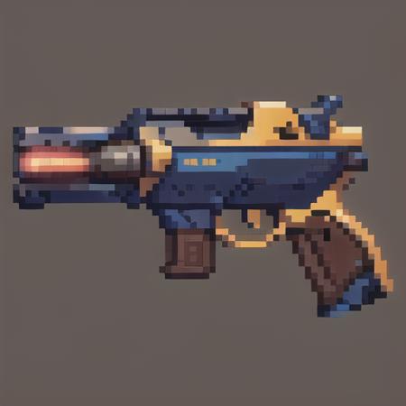 Laser gun, laser, sniper gun,Side view,gun,firearms,Science Fiction, Weapons, Technology, Future,Pure background, simple background,pixel,pixelart,pixel art, <lora:pixel gun:1>, masterpiece,best,quality