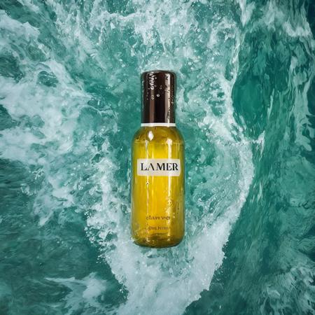 <lora:lamer_v1-000007:0.4>,lamer,bottle,from above,no humans,still life,water,waves,splashing,