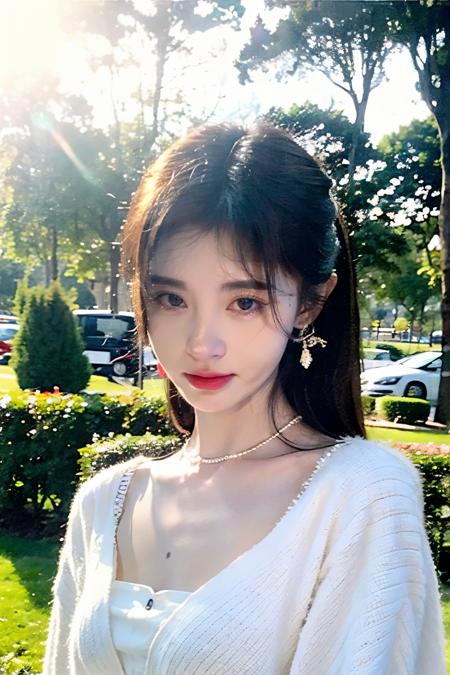 <lora:jjyi_V5:1>,jjyi,1girl,fair_skin,
professional photography photos,melancholy tone,dynamic pose,earrings,necklace,<lora:FilmVelvia3:0.4>,upper_body,looking_at_viewer,light and shadow,drill hair,long hair,ju jingyi,expensive white dress,purity,pure,