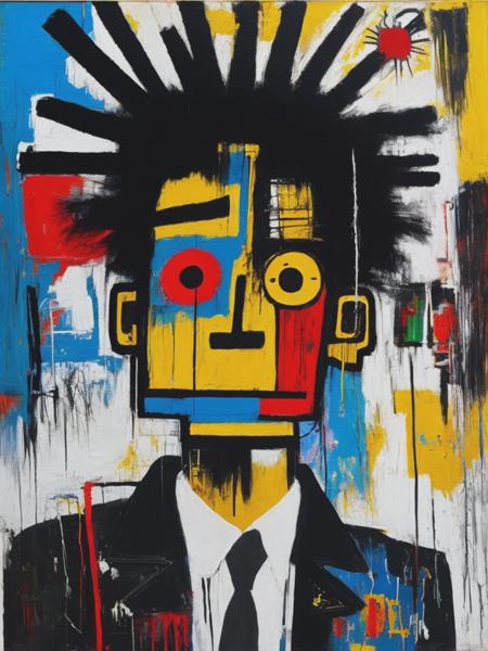 <lyco:Jean-MichelBasquiat:1.0> Jean-Michel Basquiat large coats of paint, great painting gestures