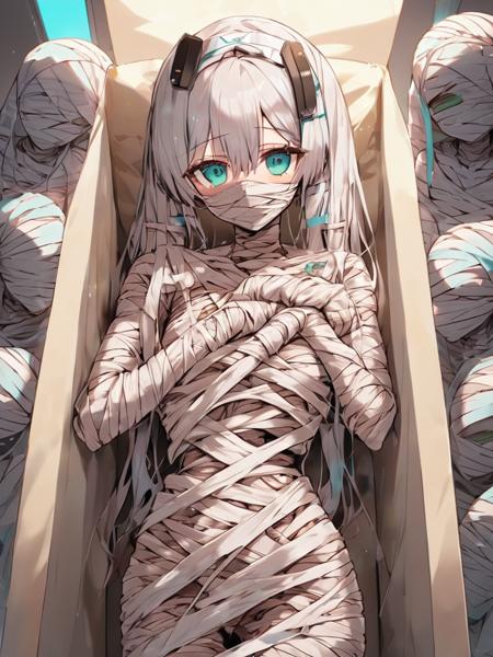 <lora:xl_mummy-000005:1>,xl_mummy,hatsune miku,, masterpiece,best quality