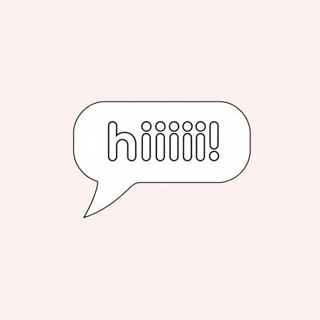 text bubble says "hiiiii"