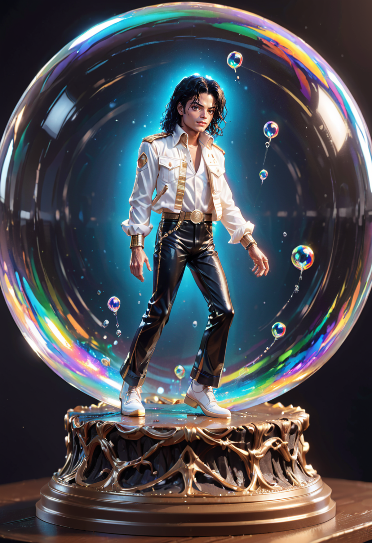 Michael Jackson in a bubble.
