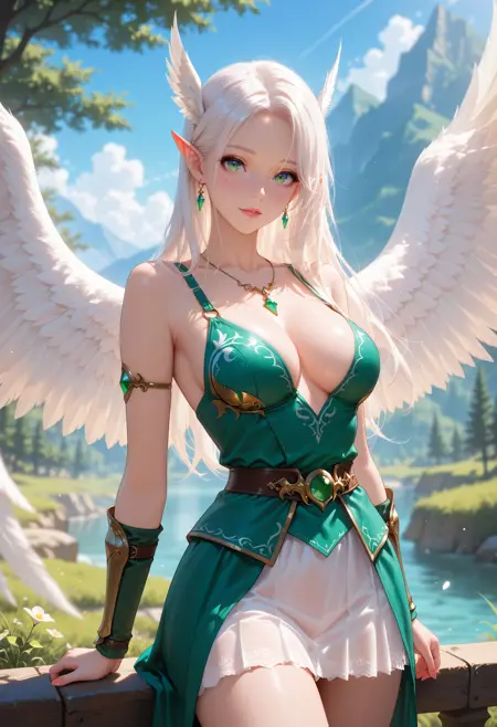 Winged elf (羽族), from mmo Perfect World (完美世界), LoRA, PonyXL | Illustrious XL