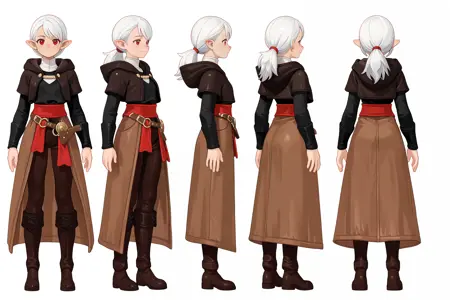 IL/XL Charturn Merged, Multi-View, Turnaround, Model Sheet, Character Design