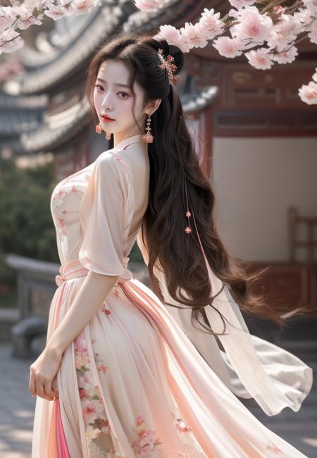 (masterpiece, high quality, highres,illustration),pureerosface_v1,Chinese style,
spring \(season\),(no light:1.1),elegance,chinese,wuxia,fantasy,tight dress, gigantic breasts, wide hips,
(1girl:1.1),(very long hair:1.1),(blush:0.7),
outline,(see-through:0.85),shining,Movie poster,(colorful:1.1),hanfu,full body
<lora:Elixir:0.5>  <lora:Chinese style_20230608163116:0.8>  <lora:new_weijin:0.2>