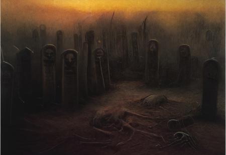 digital artwork by Beksinski, hrg1g3r4rhp, AH_Canaletto, Depth of feald, vibrant colors, epiCPhoto, wormwhich, masterpiece, retro style, rust, pain, axiety, suffering, trauma, Begging, Dark heart ceremony, slow death, drowned in blood, pale ghost, black candles burning, six fees closer to hell, life fails to her funeral, civince of the horde, praying hands, loathing, suffering, fear, God is dead, Knucklebones frayed at the ends, slammed in a coffin, as above so below, Howling from a grave, even the sun will die, relentless in death, cerulean abyss, everlasting lie, manton of ignorance, disciples of the serpent star, vernal womb, two wolves, benighted blade, midnight sun, black hole sun, dancing in the ashes, Lord of chains, I run woman, fear, fire, foes, pale knife, wheels of war, writes to annihilate the sun, coffin of birth, Lord of chains, lunar maniac, the wolves of ossery, hammer of the underworld, abracadabra, leering crystal effigies, grail, teeth of the dawn wormwhich,