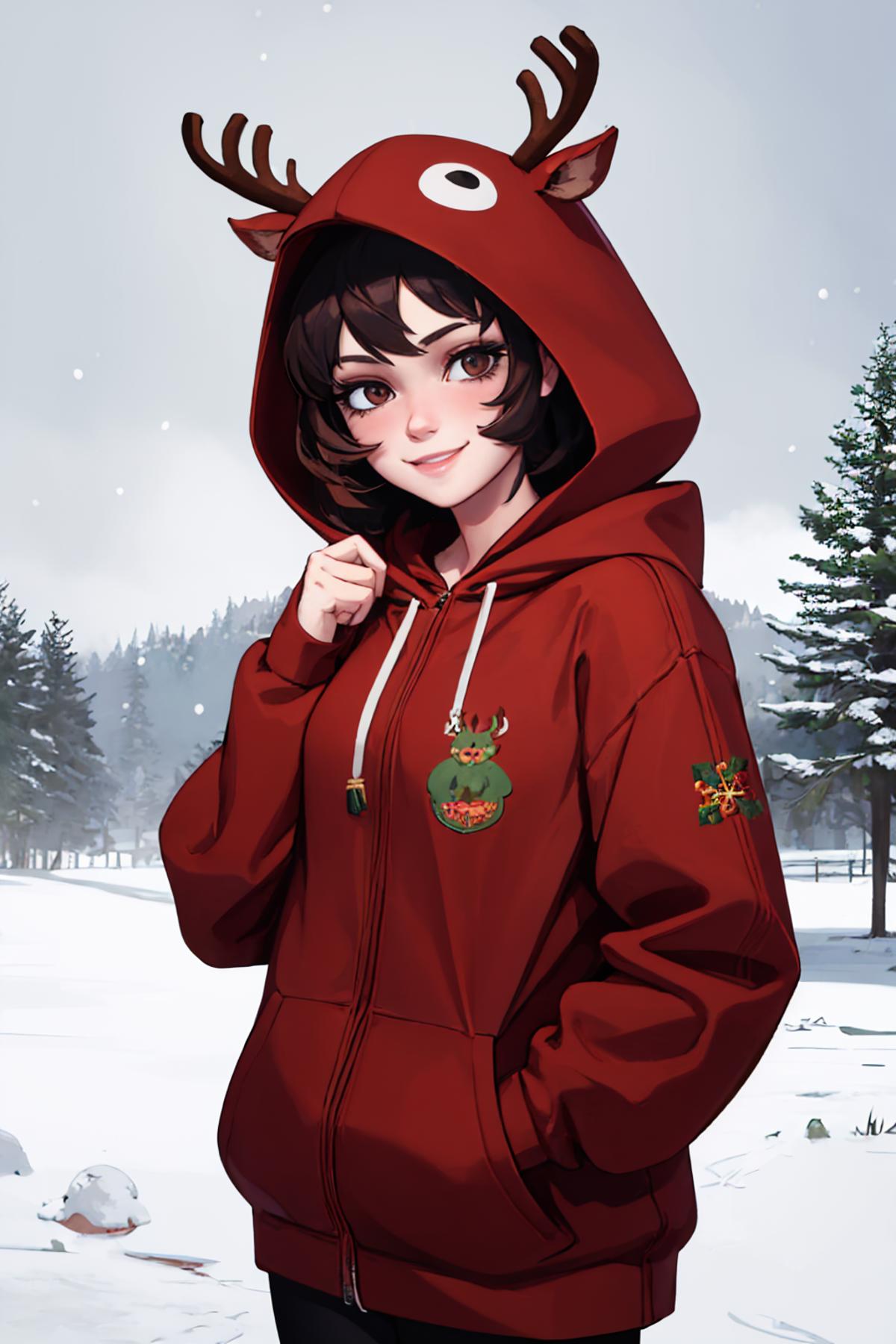 Reindeer Costume Outfit (Christmas/Holidays) LoRA image by justTNP