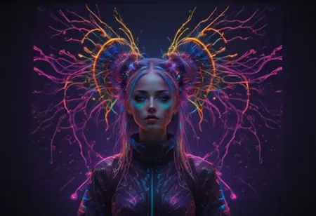 Techno Fairy Psychedelic Cybergoth Shine