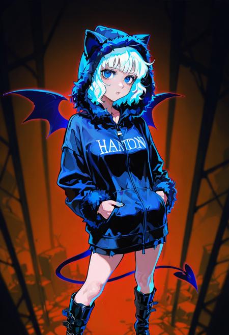 Y2K Demon Hoodie illust