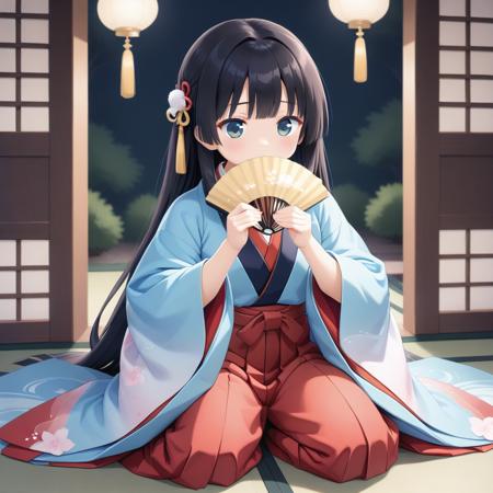 着物と扇子 pony