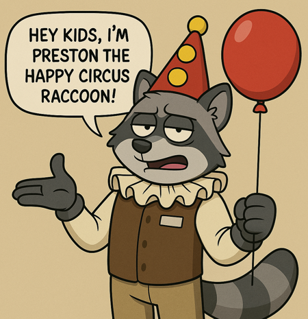 Preston the Circus Raccoon V1