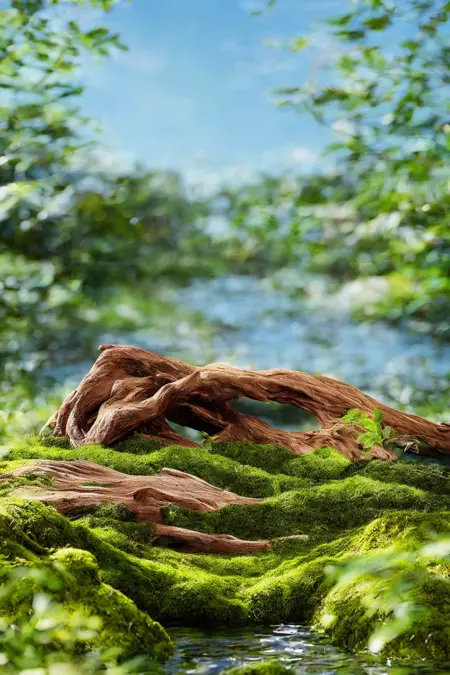 [电商森林场景]moss苔藓场景